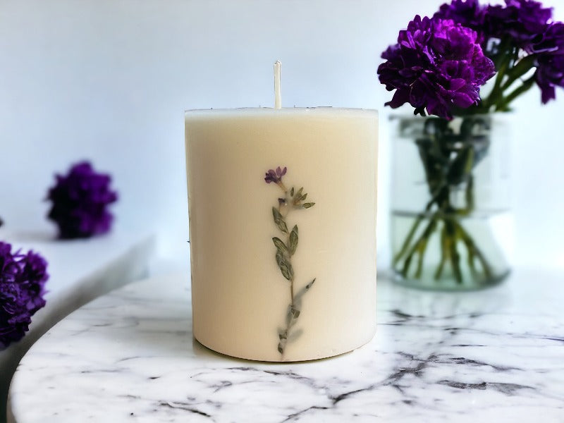 Fireweed Botanical Pillar Candle