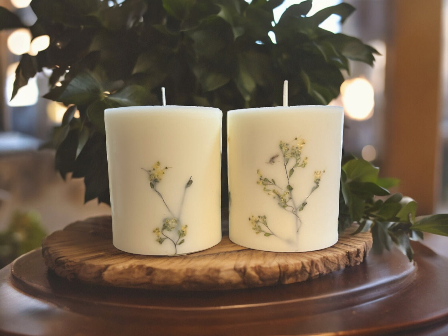 Pressed High Mountain Grass Botanical Pillar Candle