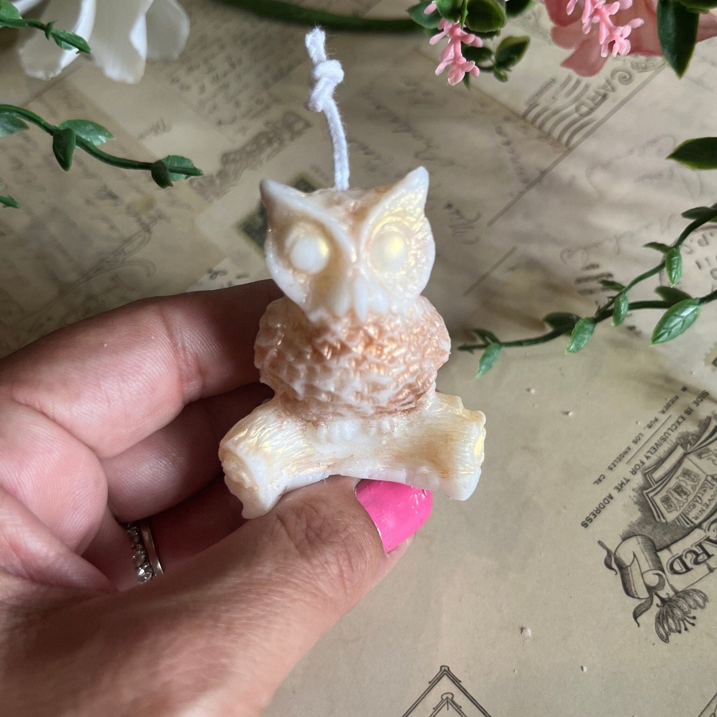 2.4” Rustic Owl on leeway Limb Candle