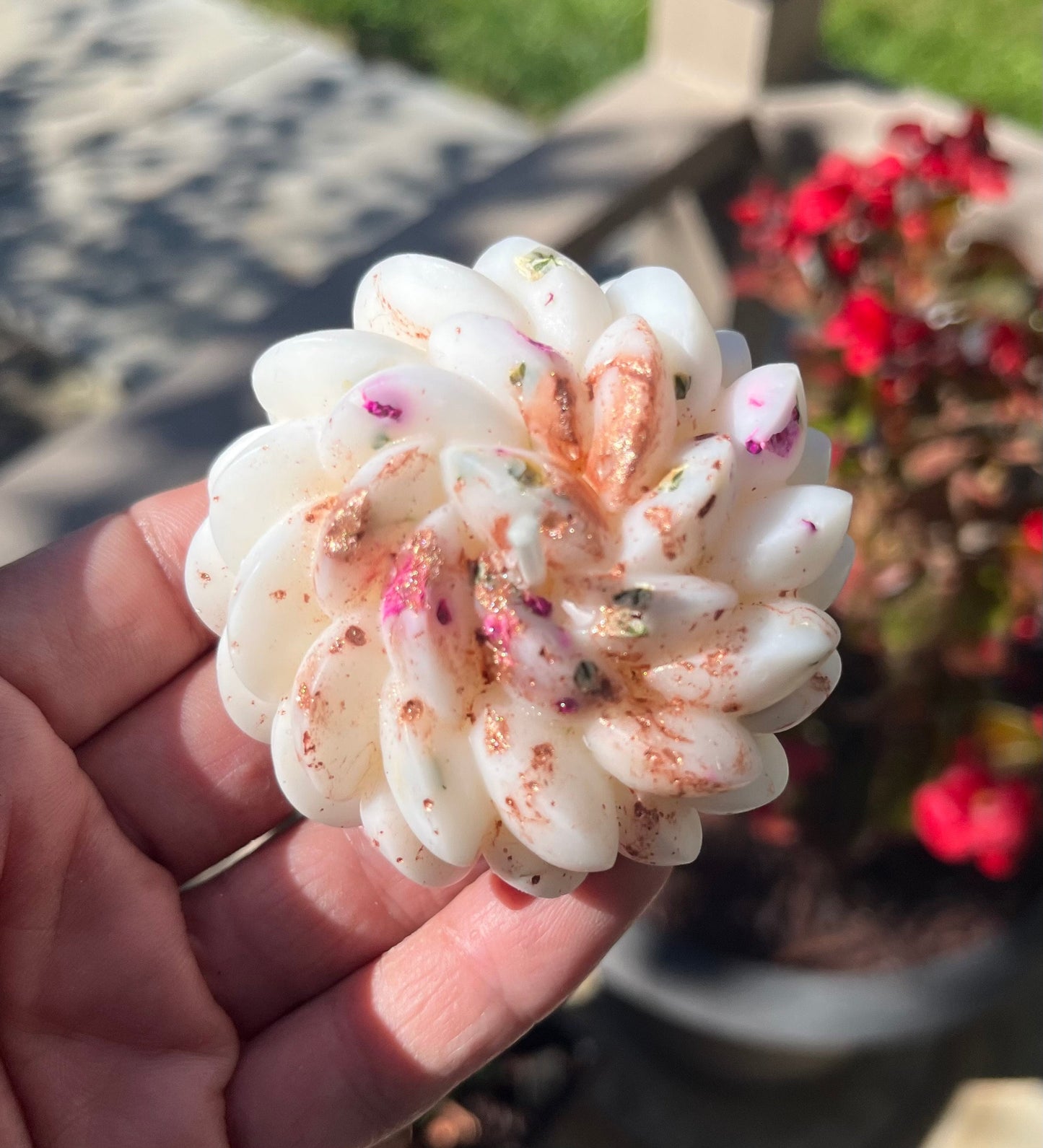 Soy Votive Candle with Dried Flowers: Favors Giveaways
