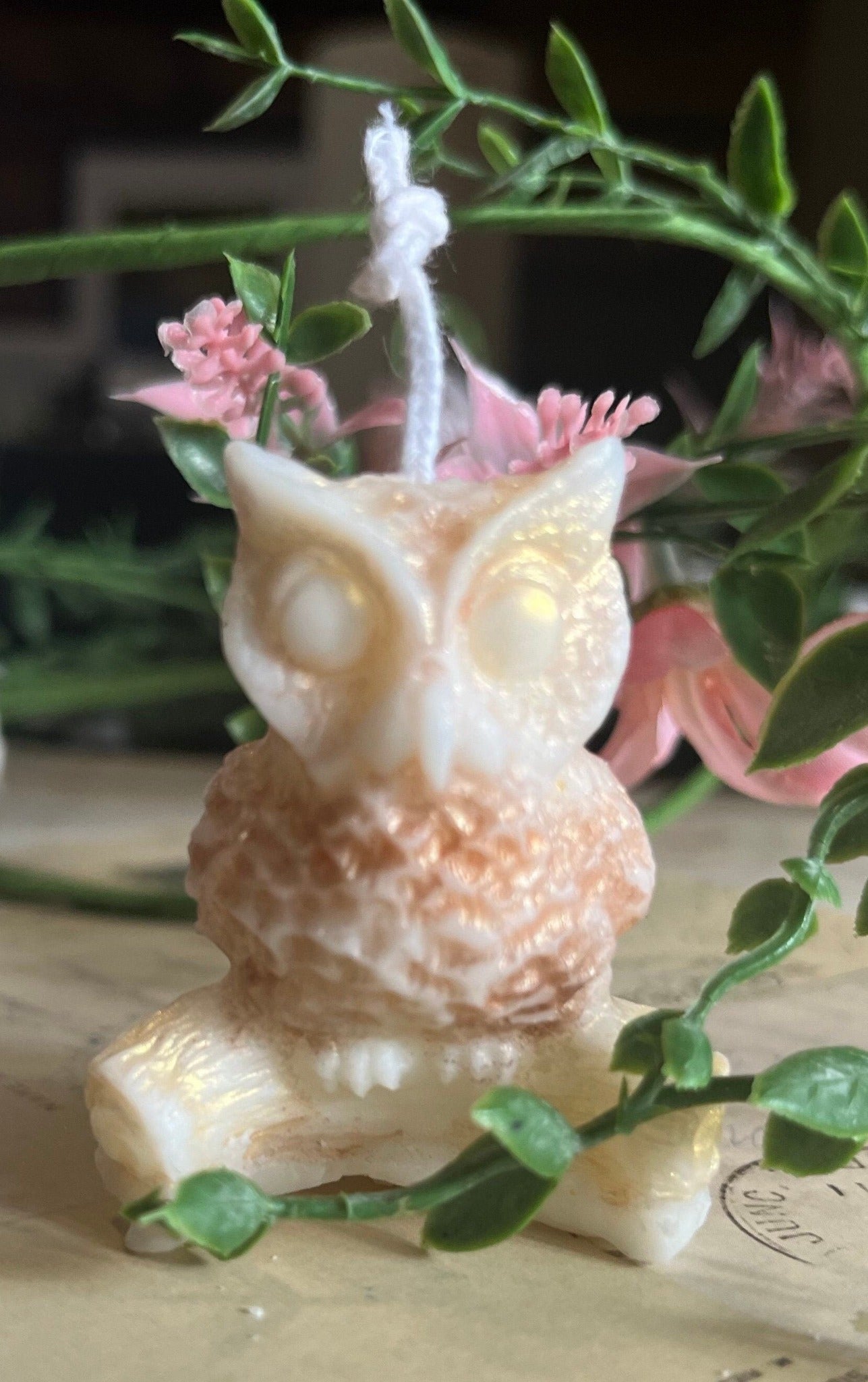 2.4” Rustic Owl on leeway Limb Candle