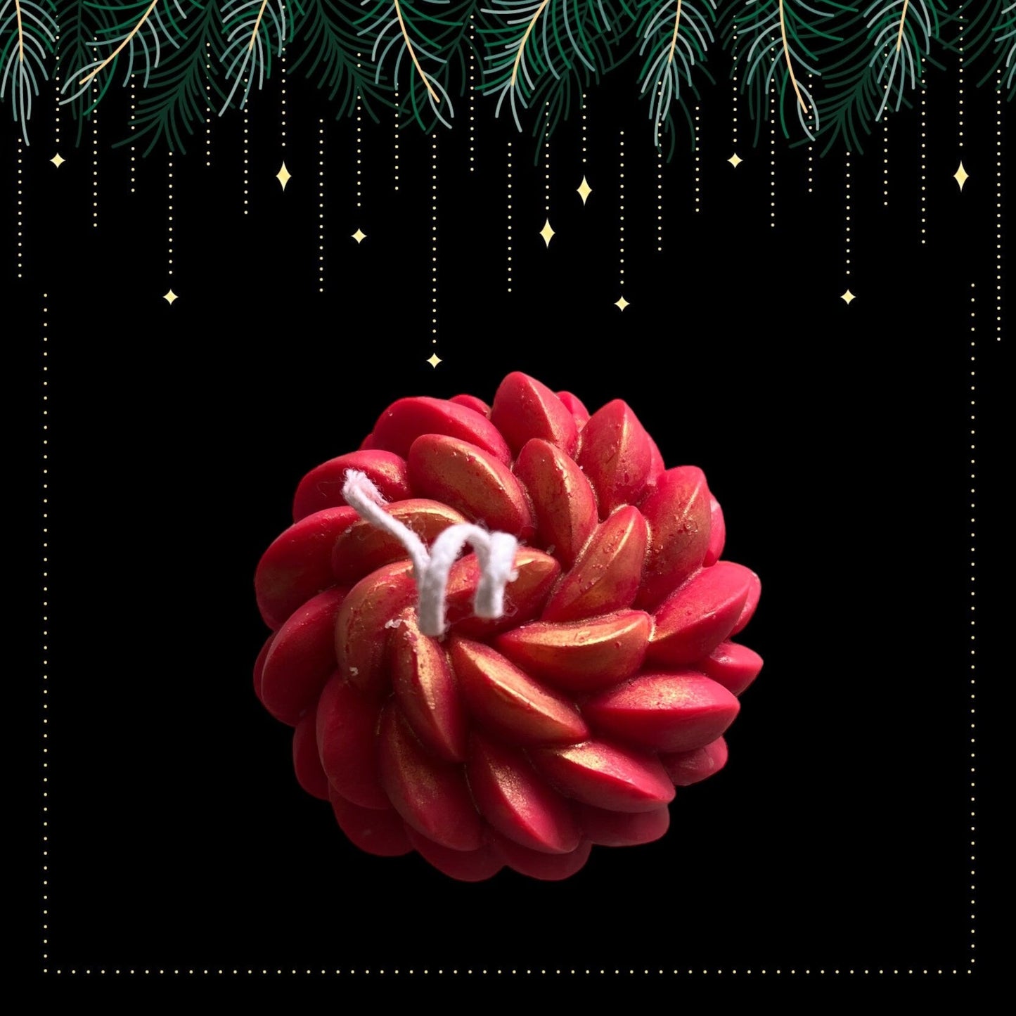 Christmas Rope Candle with Mica