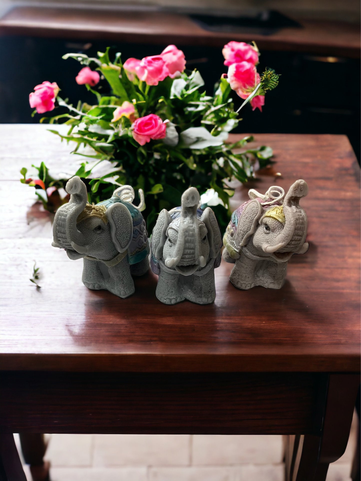 Handmade Elephant Soy Candle: Pink, Purple, Grey - Safari Animal Decor.
