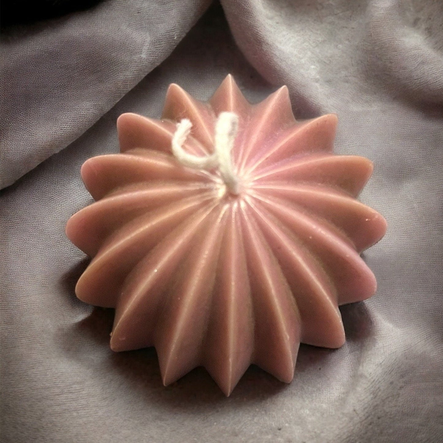 Rose Pink Blush and Grey Pillar Candles Set