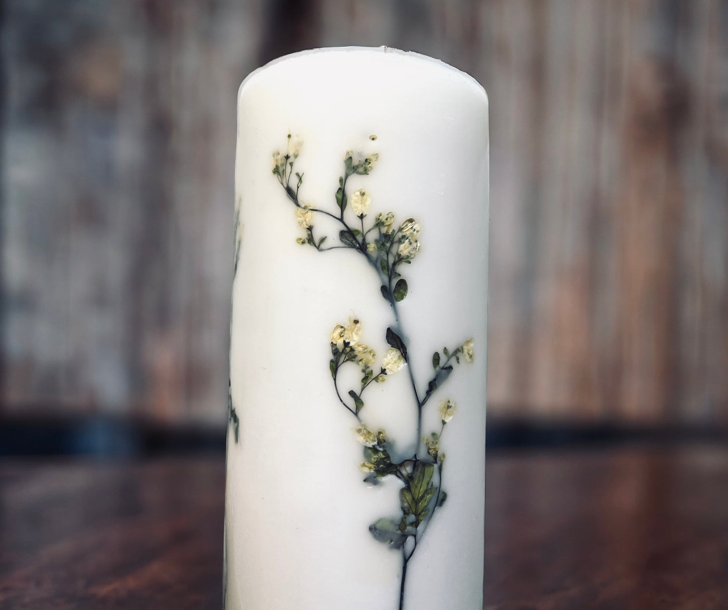 Pressed High Mountain Grass Botanical Pillar Candle